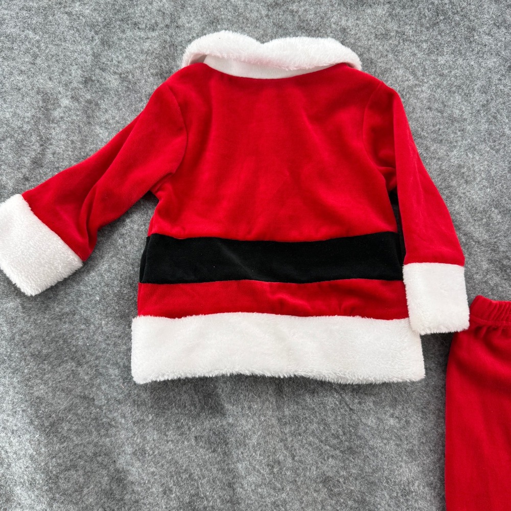 Carter's Santa Costume Set Kids 6-9M VTG Red Velour Faux Fur Holiday Outfit - Picture 5 of 15